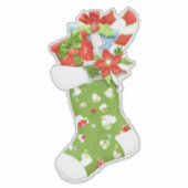 Weihnachts-Strumpf Festtagsaufkleber Aufkleber (Vorderseite)