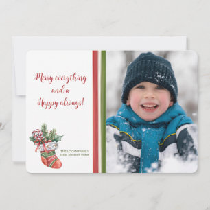 Weihnachts-Strumpf-Foto Feiertagskarte