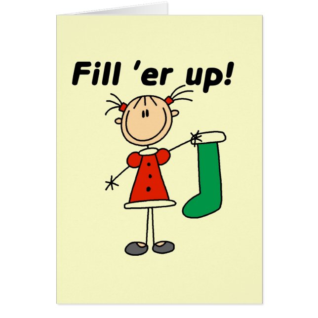 Weihnachts-Strumpf füllen 'er Up Tshirts und Gesch (Vorne)