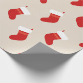 Weihnachts-Strumpf Geschenkpapier (Ecke)
