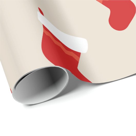 Weihnachts-Strumpf Geschenkpapier (Rolleneckpunkt)