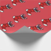 Weihnachts-Strumpf Geschenkpapier (Ecke)