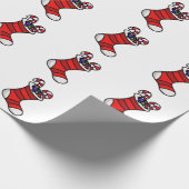 Weihnachts-Strumpf Geschenkpapier (Ecke)