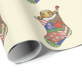 Weihnachts-Strumpf Geschenkpapier (Rolleneckpunkt)