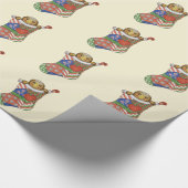 Weihnachts-Strumpf Geschenkpapier (Ecke)