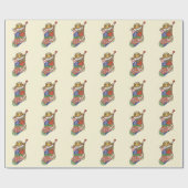 Weihnachts-Strumpf Geschenkpapier (Flach)