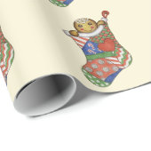 Weihnachts-Strumpf Geschenkpapier (Rolleneckpunkt)