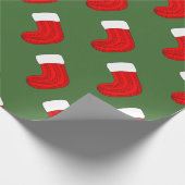 Weihnachts-Strumpf Geschenkpapier (Ecke)