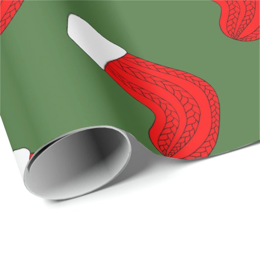 Weihnachts-Strumpf Geschenkpapier (Rolleneckpunkt)