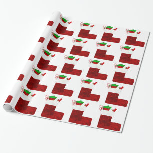 Weihnachts-Strumpf Geschenkpapier