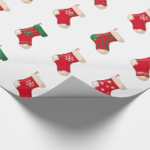 Weihnachts-Strumpf Geschenkpapier (Ecke)