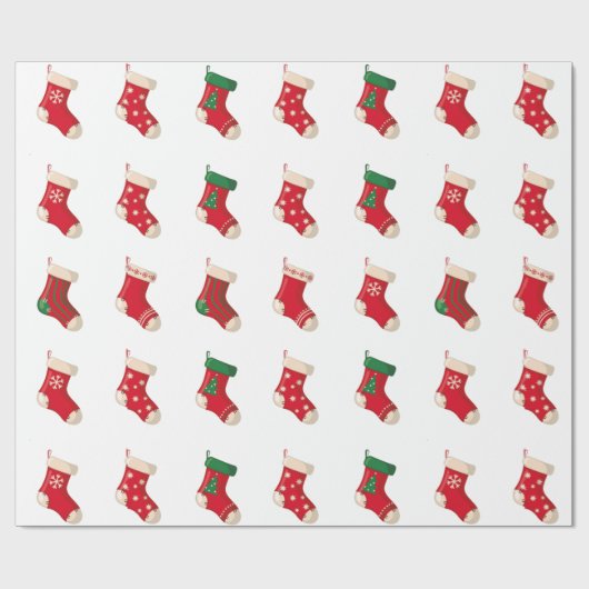 Weihnachts-Strumpf Geschenkpapier (Flach)
