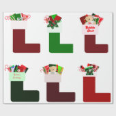 Weihnachts-Strumpf Geschenkpapier (Flach)