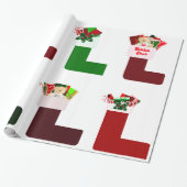 Weihnachts-Strumpf Geschenkpapier (Ungerollt)