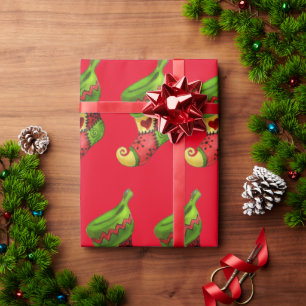 Weihnachts-Strumpf Geschenkpapier