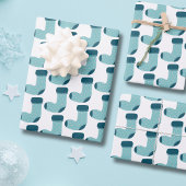 Weihnachts-Strumpf Geschenkpapier Set