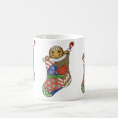 Weihnachts-Strumpf Gingerbrett Kaffeezubereitung T Kaffeetasse (Mittel)