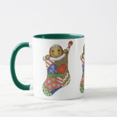 Weihnachts-Strumpf Gingerbrett Kaffeezubereitung T Tasse (Links)