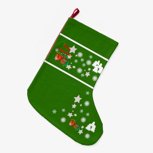 Weihnachts-Strumpf Großer Weihnachtsstrumpf (Vorderansicht (hängend))