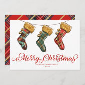 Weihnachts-Strumpf-Grußkarte (Vorne/Hinten)