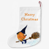 Weihnachts-Strumpf Halloween Hexenkürbis Kleiner Weihnachtsstrumpf (Rückseite)