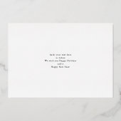 Weihnachts-Strumpf Hinweis Foto Weihnachten Folieneinladung (Rückseite)