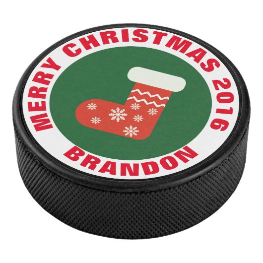 Weihnachts-Strumpf Hockey Puck (3/4)