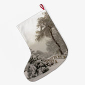 Weihnachts-Strumpf im Winter Personalisiert Strump Großer Weihnachtsstrumpf (Rückseite (Hängend))