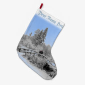 Weihnachts-Strumpf im Winter Personalisiert Strump Großer Weihnachtsstrumpf (Vorderansicht (hängend))