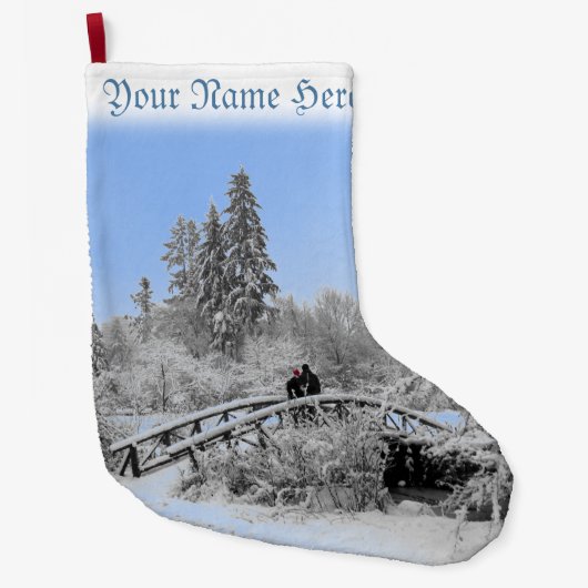 Weihnachts-Strumpf im Winter Personalisiert Strump Großer Weihnachtsstrumpf (Vorderseite)