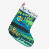 Weihnachts-Strumpf im Winter Personalisiert Strump Großer Weihnachtsstrumpf (Vorderansicht (hängend))