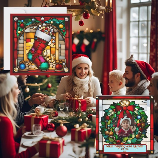 Weihnachts-Strumpf-Imitate: Festgelegte Glaskarte