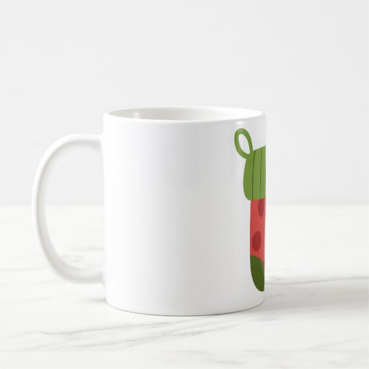 Weihnachts-Strumpf Kaffeetasse (Links)