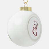 Weihnachts-Strumpf Keramik Kugel-Ornament (Links)