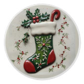 Weihnachts-Strumpf Keramikknauf (Vorderseite)