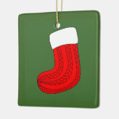 Weihnachts-Strumpf Keramikornament (Links)
