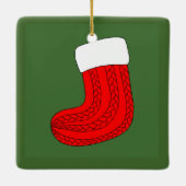 Weihnachts-Strumpf Keramikornament (Rückseite)