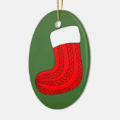 Weihnachts-Strumpf Keramikornament (Links)