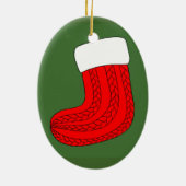 Weihnachts-Strumpf Keramikornament (Hinten)