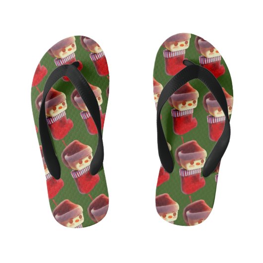 Weihnachts-Strumpf Kinderbadesandalen (Fußbett)
