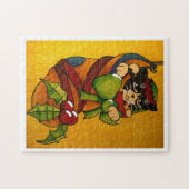 Weihnachts-Strumpf Kitty Cat v1 Puzzle (Horizontal)