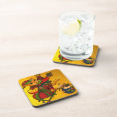 Weihnachts-Strumpf Kitty Cat v2 Getränkeuntersetzer (Rechte Seite)