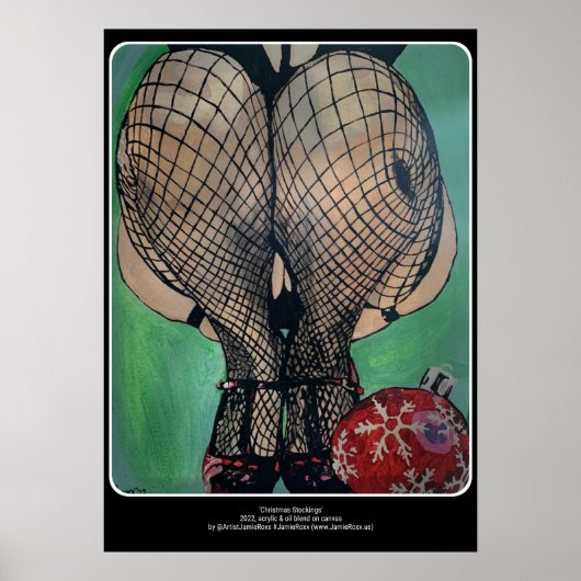 "Weihnachts-Strumpf malen auf einem Poster (Vorne)