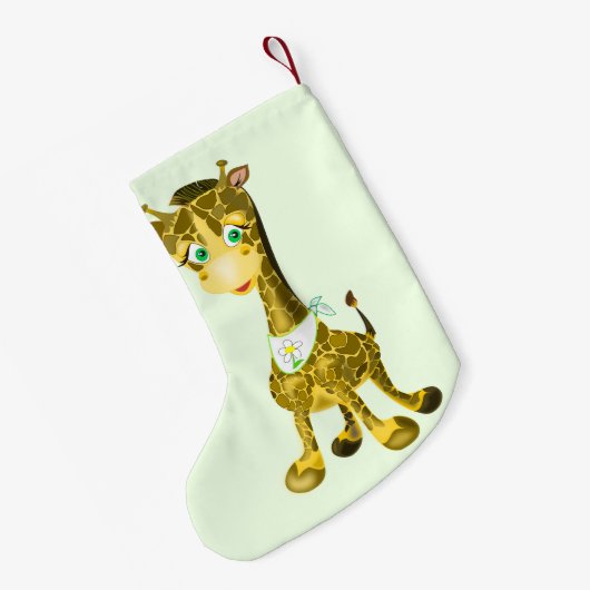 Weihnachts-Strumpf mit Baby Giraffe Kleiner Weihnachtsstrumpf (Rückseite (Hängend))