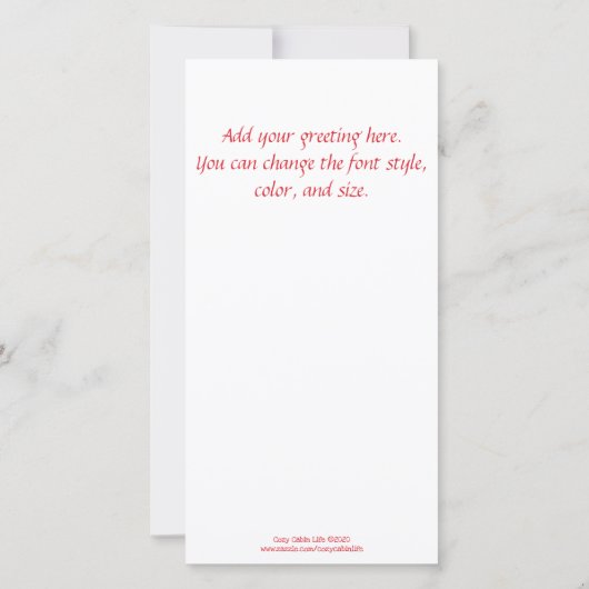 Weihnachts-Strumpf mit Candy Canes Card (Rückseite)