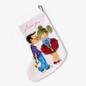 Weihnachts-Strumpf mit Couple-Liebe - Benutzerdefi Kleiner Weihnachtsstrumpf (Rückseite (Hängend))
