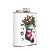 Weihnachts-Strumpf mit Geschenken und Süßspeisen Flachmann (Rechts)