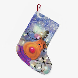 Weihnachts-Strumpf mit Happy Rentier Kleiner Weihnachtsstrumpf