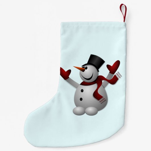 Weihnachts-Strumpf mit Happy Snowman Kleiner Weihnachtsstrumpf (Rückseite)