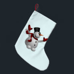 Weihnachts-Strumpf mit Happy Snowman Kleiner Weihnachtsstrumpf<br><div class="desc">Happy Snowman - Frohe Weihnachten</div>